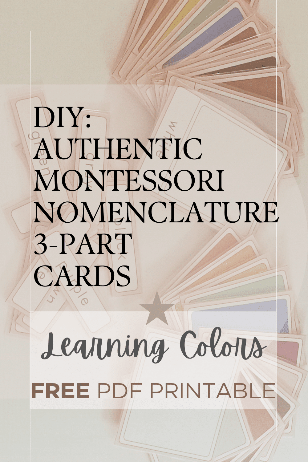 Authentic Montessori Nomenclature Color Cards- Montessori Flashcards + FREE Printable 4 Authentic Montessori Nomenclature Color Cards- Montessori Flashcards + FREE Printable