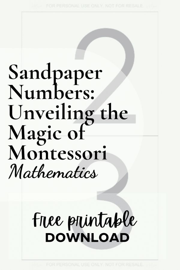 Sandpaper Numbers: Unveiling The Magic of Montessori Math